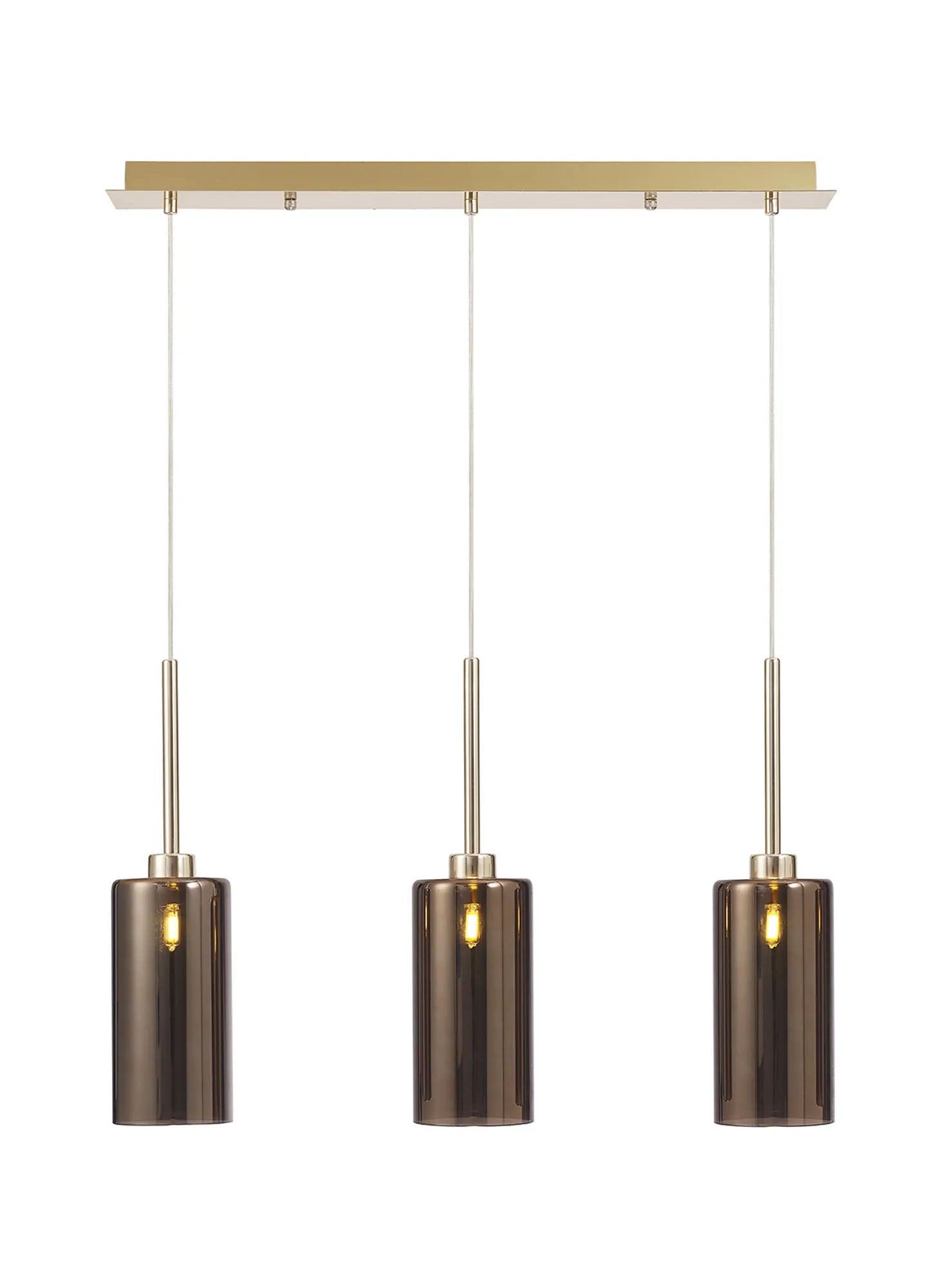 Lathen Linear Pendant 2m, 3 x G9, French Gold/Copper Type A Shade