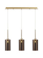Lathen Linear Pendant 2m, 3 x G9, French Gold/Copper Type A Shade
