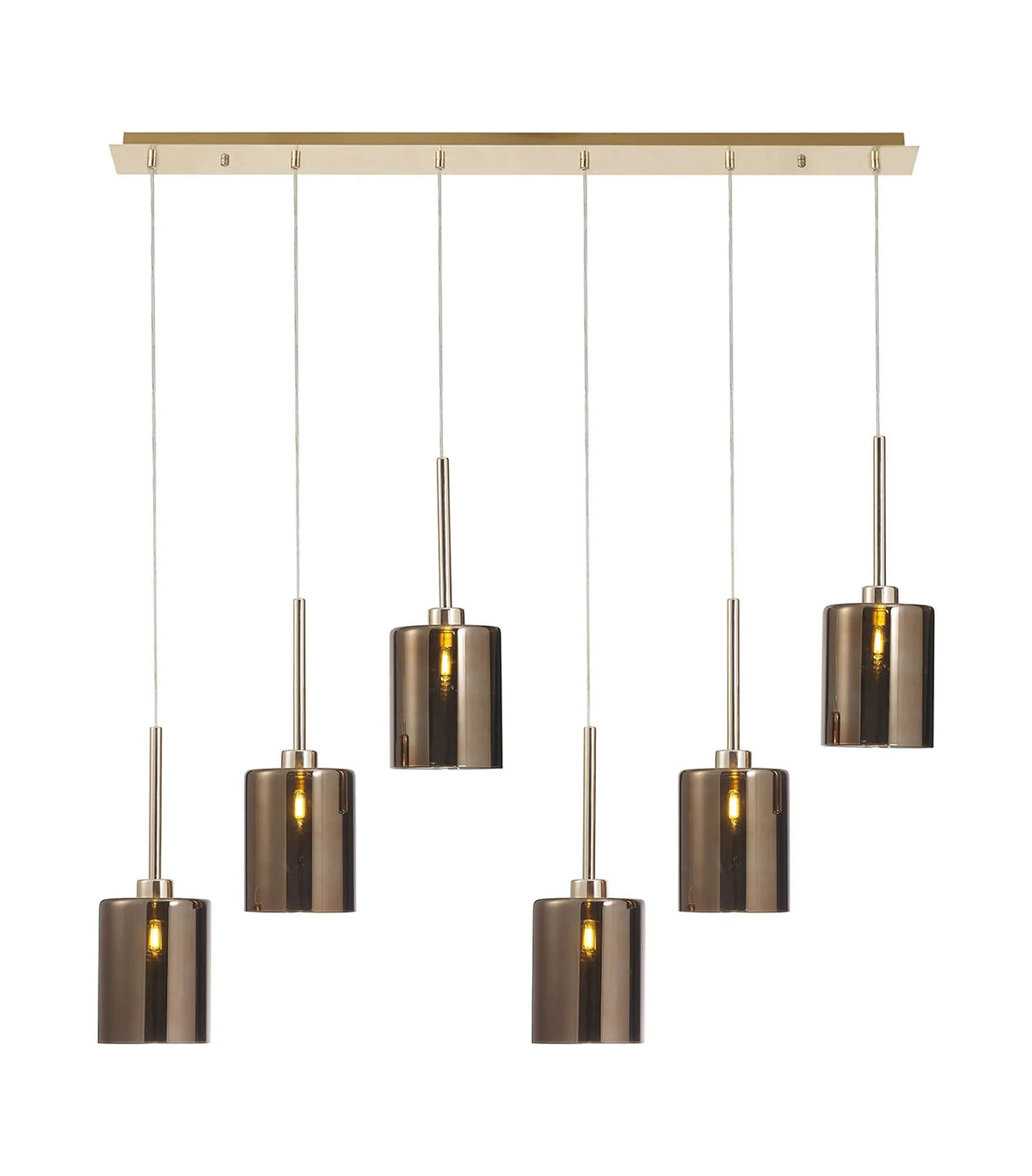 Lathen Linear Pendant 2m, 6 x G9, French Gold/Copper Type B Shade