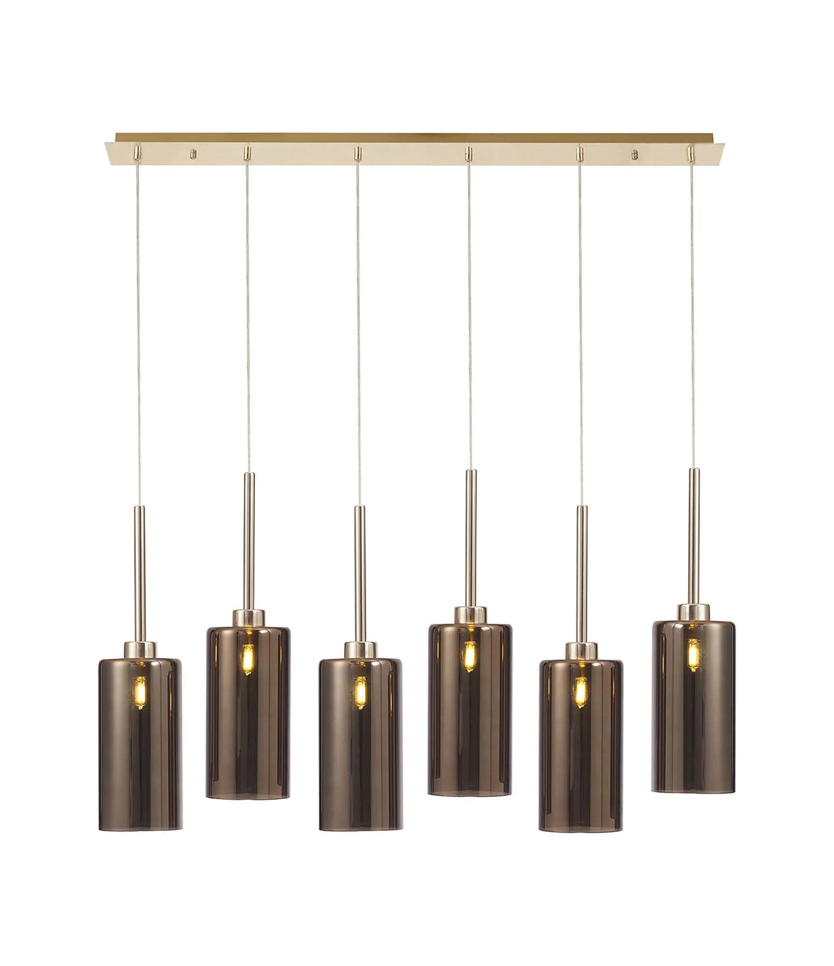 Lathen Linear Pendant 2m, 6 x G9, French Gold/Copper Type A Shade