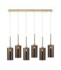 Lathen Linear Pendant 2m, 6 x G9, French Gold/Copper Type A Shade