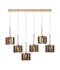 Lathen Linear Pendant 2m, 6 x G9, French Gold/Copper Type C Shade