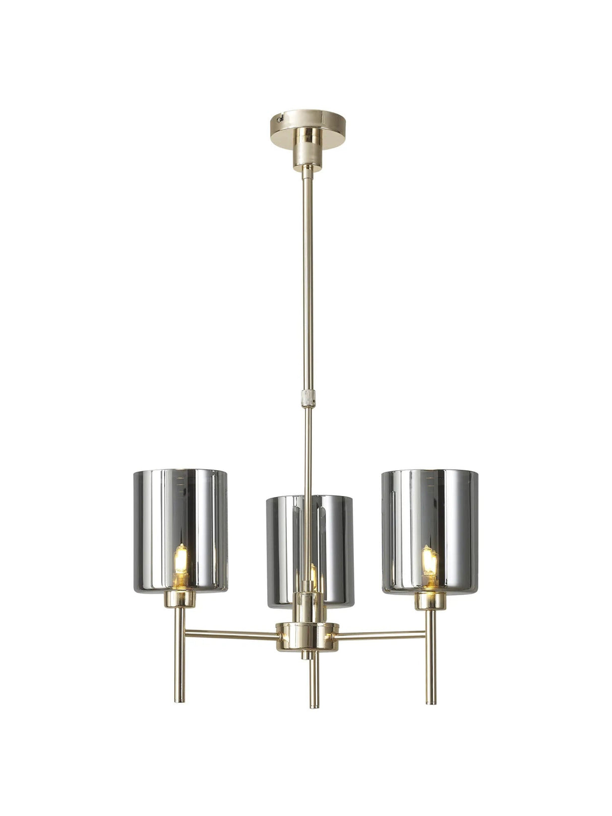 Lathen Telescopic/Semi Flush, 3 x G9, French Gold/Chrome Type B Shade