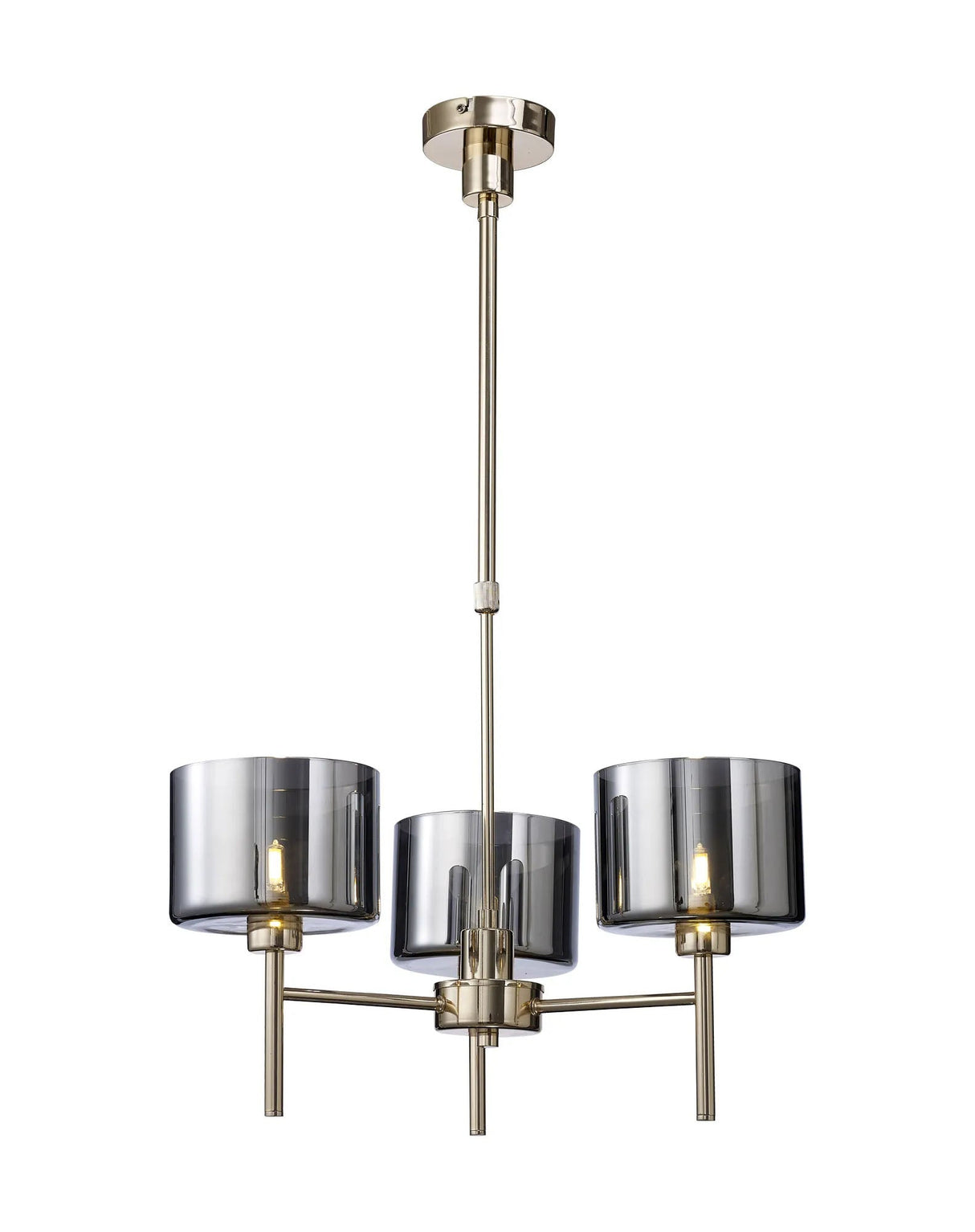 Lathen Telescopic/Semi Flush, 3 x G9, French Gold/Chrome Type C Shade