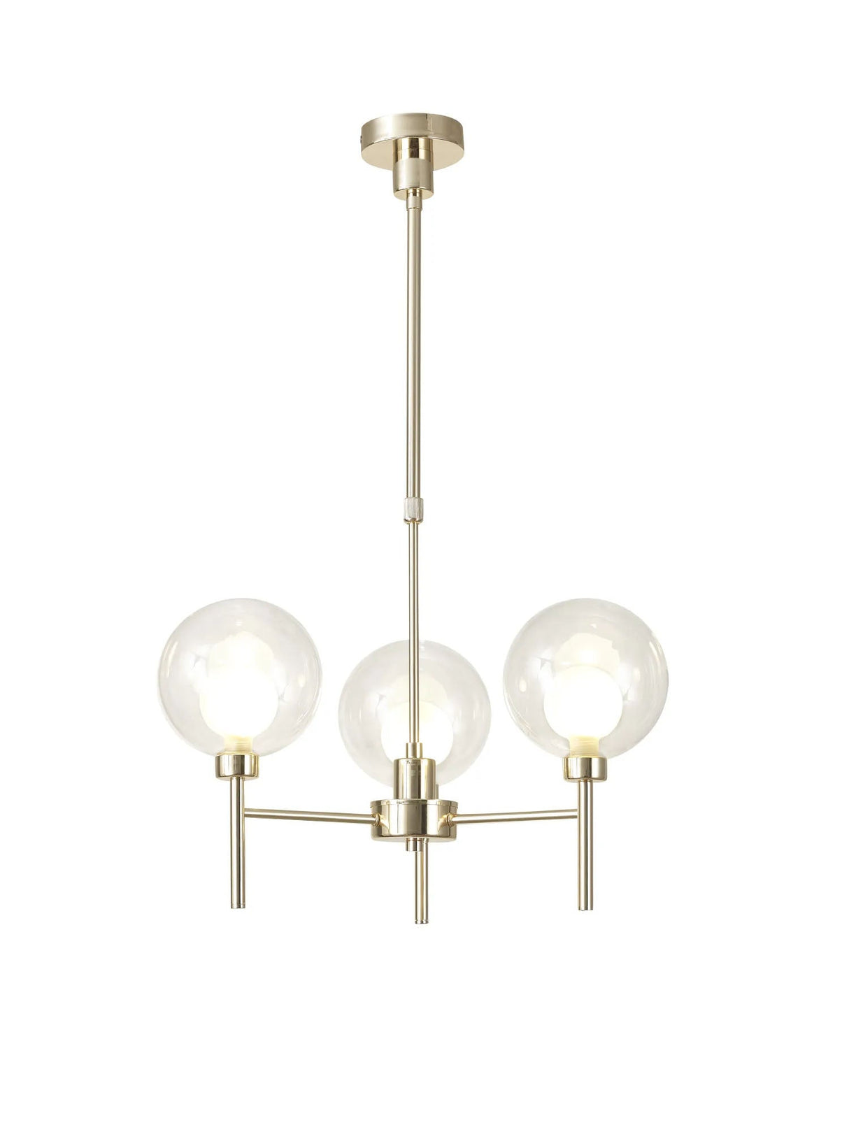 Lathen Telescopic/Semi Flush, 3 x G9, French Gold/Clear/Frosted Type G Shade