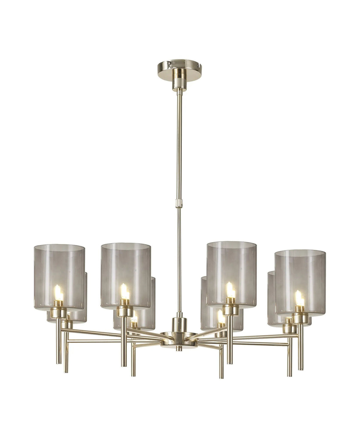 Lathen Telescopic/Semi Flush, 8 x G9, French Gold/Smoked Type B Shade