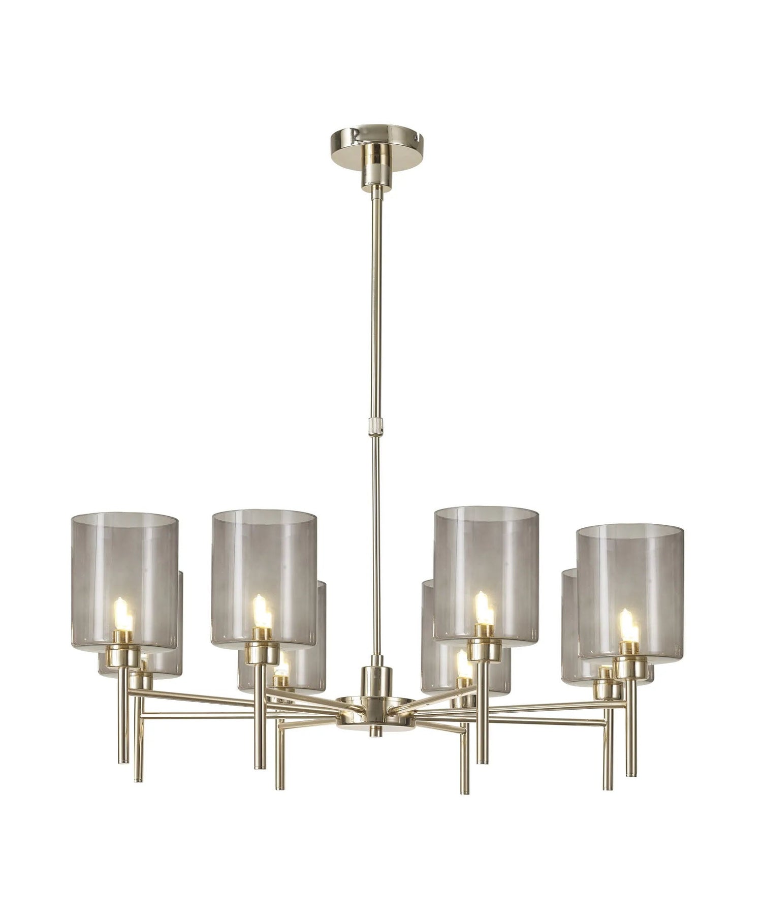 Lathen Telescopic/Semi Flush, 8 x G9, French Gold/Smoked Type B Shade