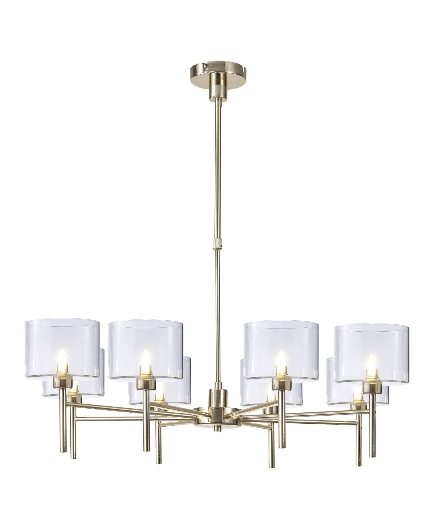 Lathen Telescopic/Semi Flush, 8 x G9, French Gold/Clear Type C Shade