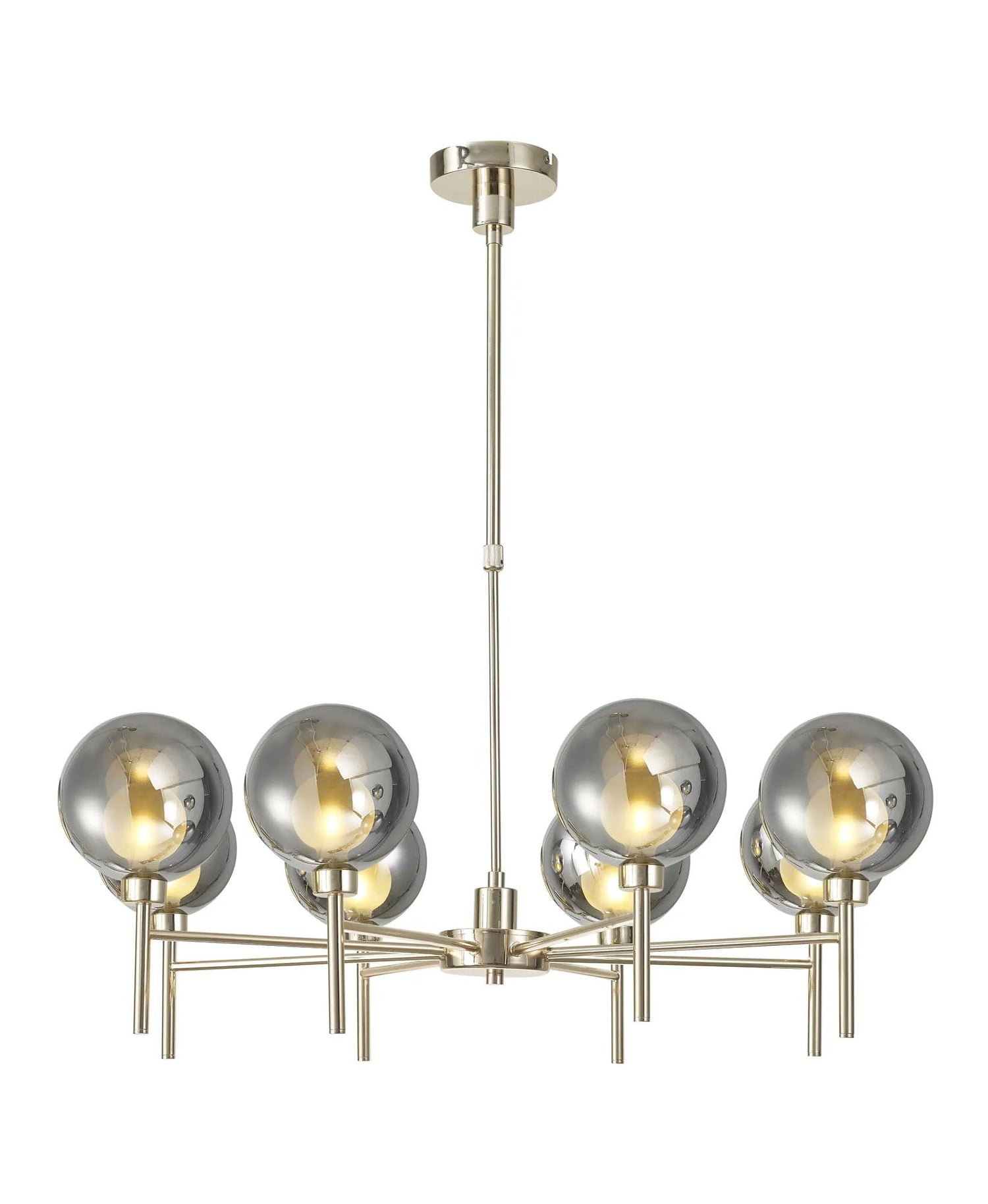 Lathen Telescopic/Semi Flush, 8 x G9, French Gold/Chrome/Frosted Type G Shade