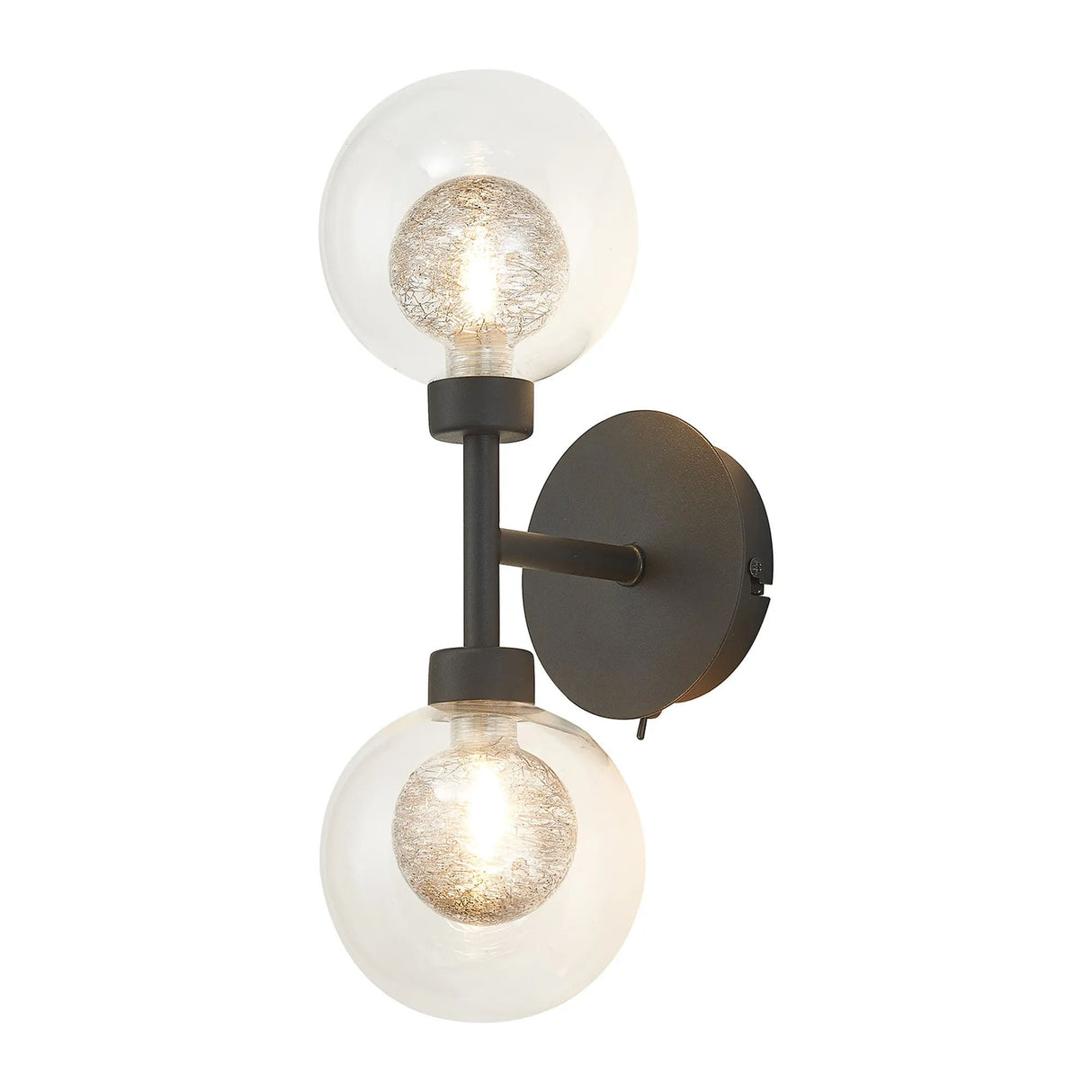 Lathen Satin Black 2 x G9 Switched Up/Down Wall Lamp