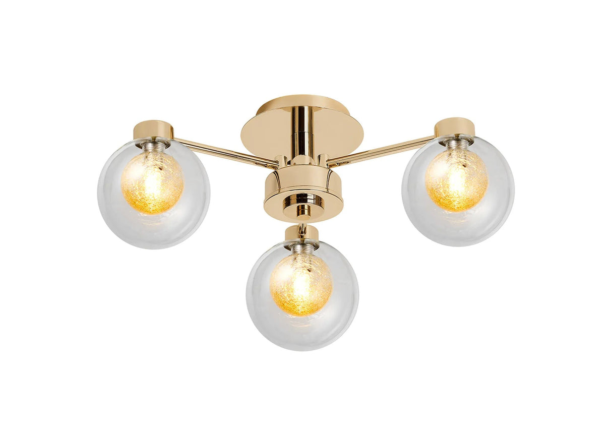 Lathen French Gold 3 x G9 Flush Light