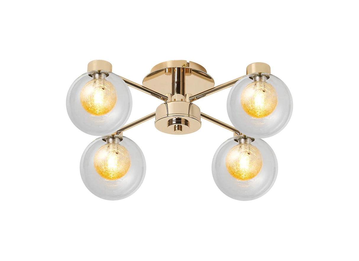 Lathen French Gold 4 x G9 Flush Light