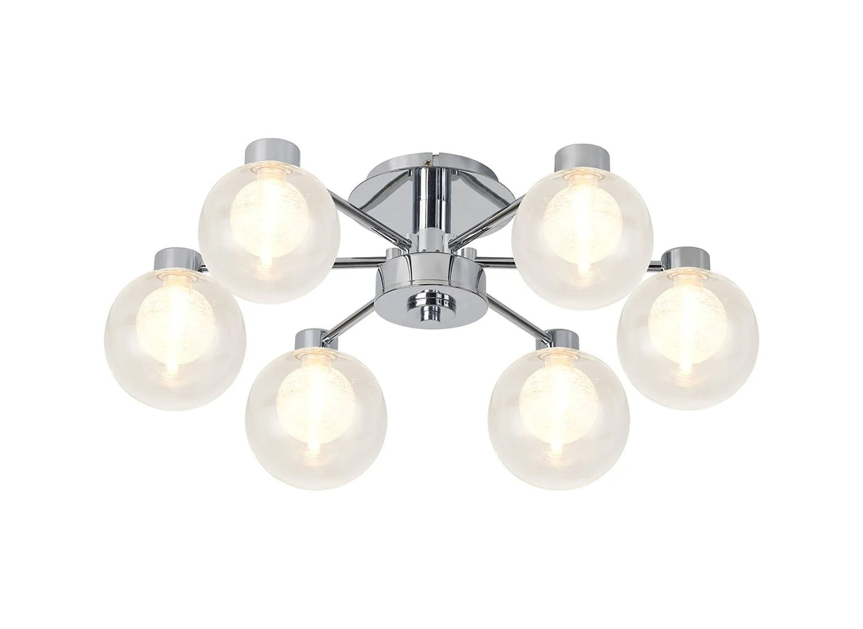 Lathen Polished Chrome 6 x G9 Flush Light