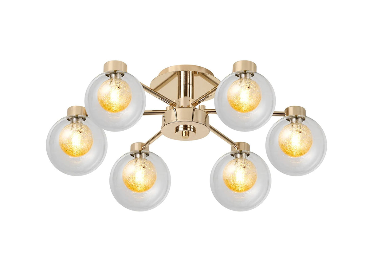 Lathen French Gold 6 x G9 Flush Light