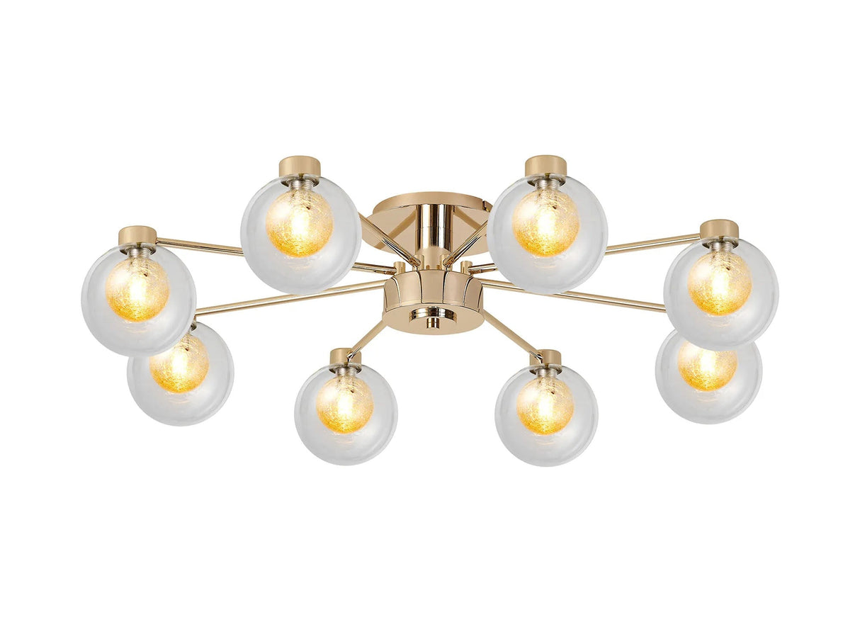 Lathen French Gold 8 x G9 Flush Light