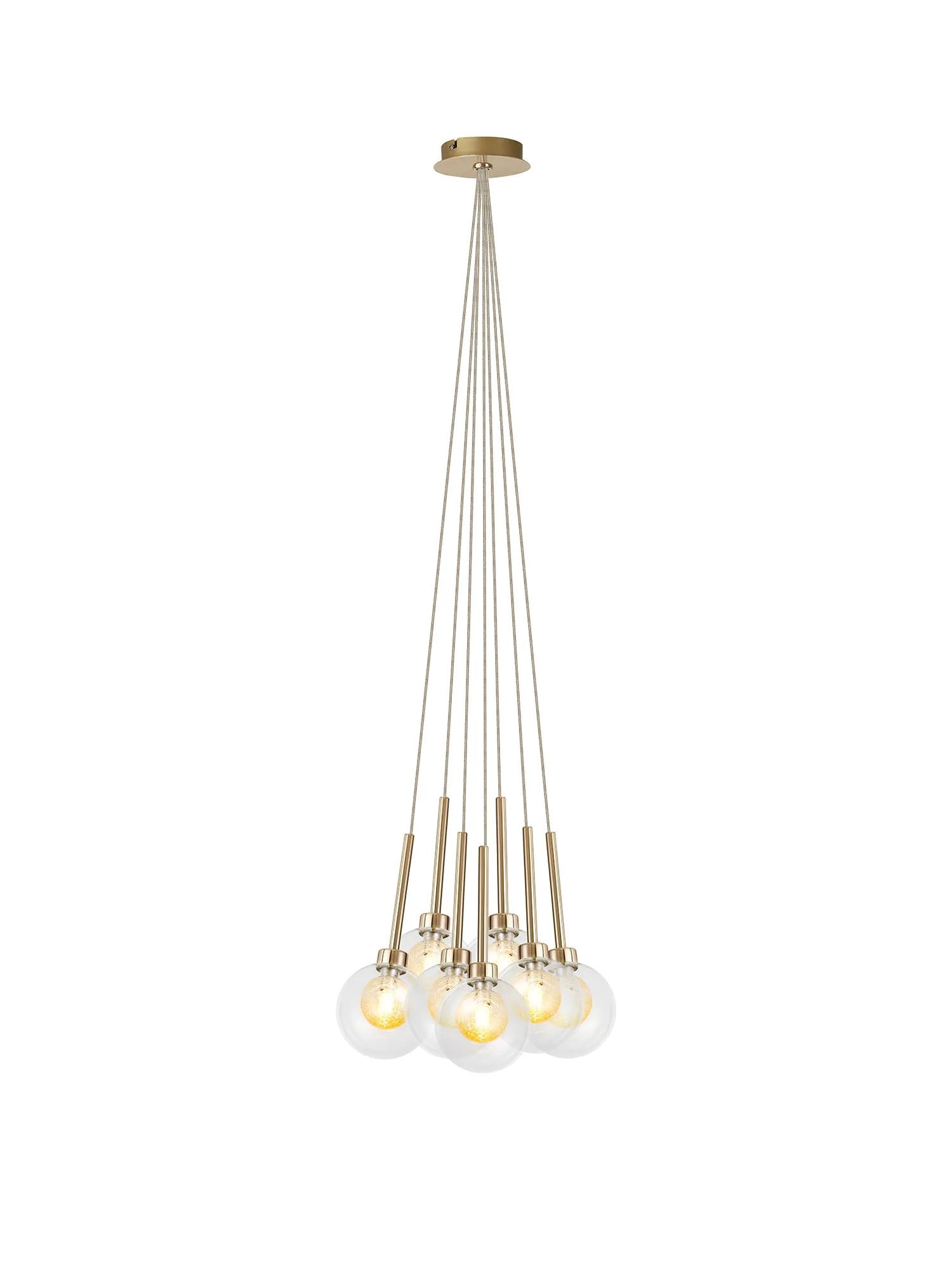 Lathen French Gold 7 x G9 1.5m Cluster Pendant