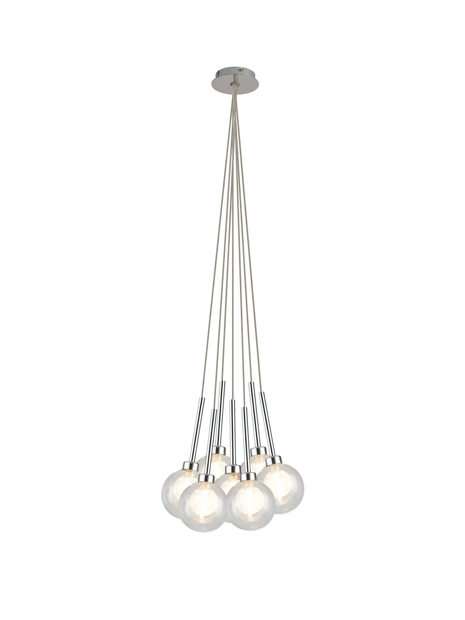 Lathen Polished Chrome 7 x G9 1.5m Cluster Pendant