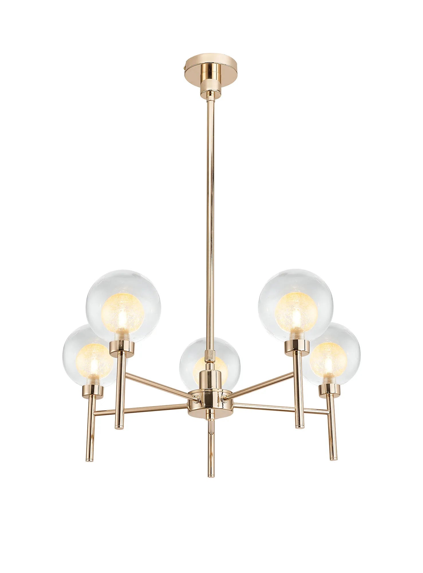 Lathen French Gold 5 x G9 Telescopic/Semi Flush