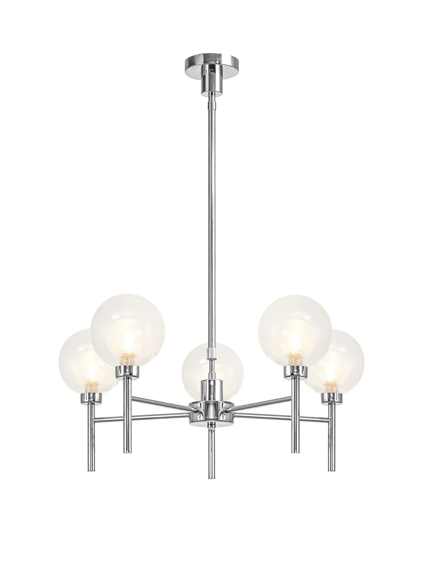Lathen Polished Chrome 5 x G9 Telescopic/Semi Flush