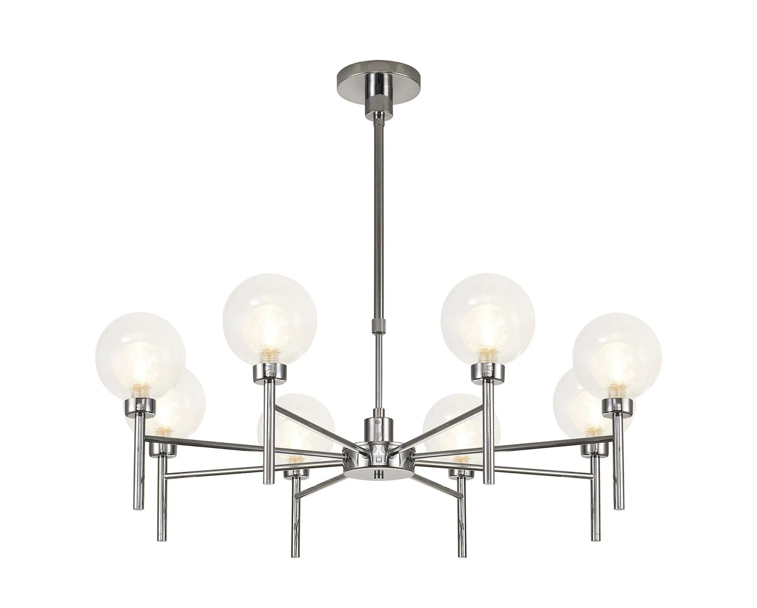 Lathen Polished Chrome 8 x G9 Telescopic/Semi Flush