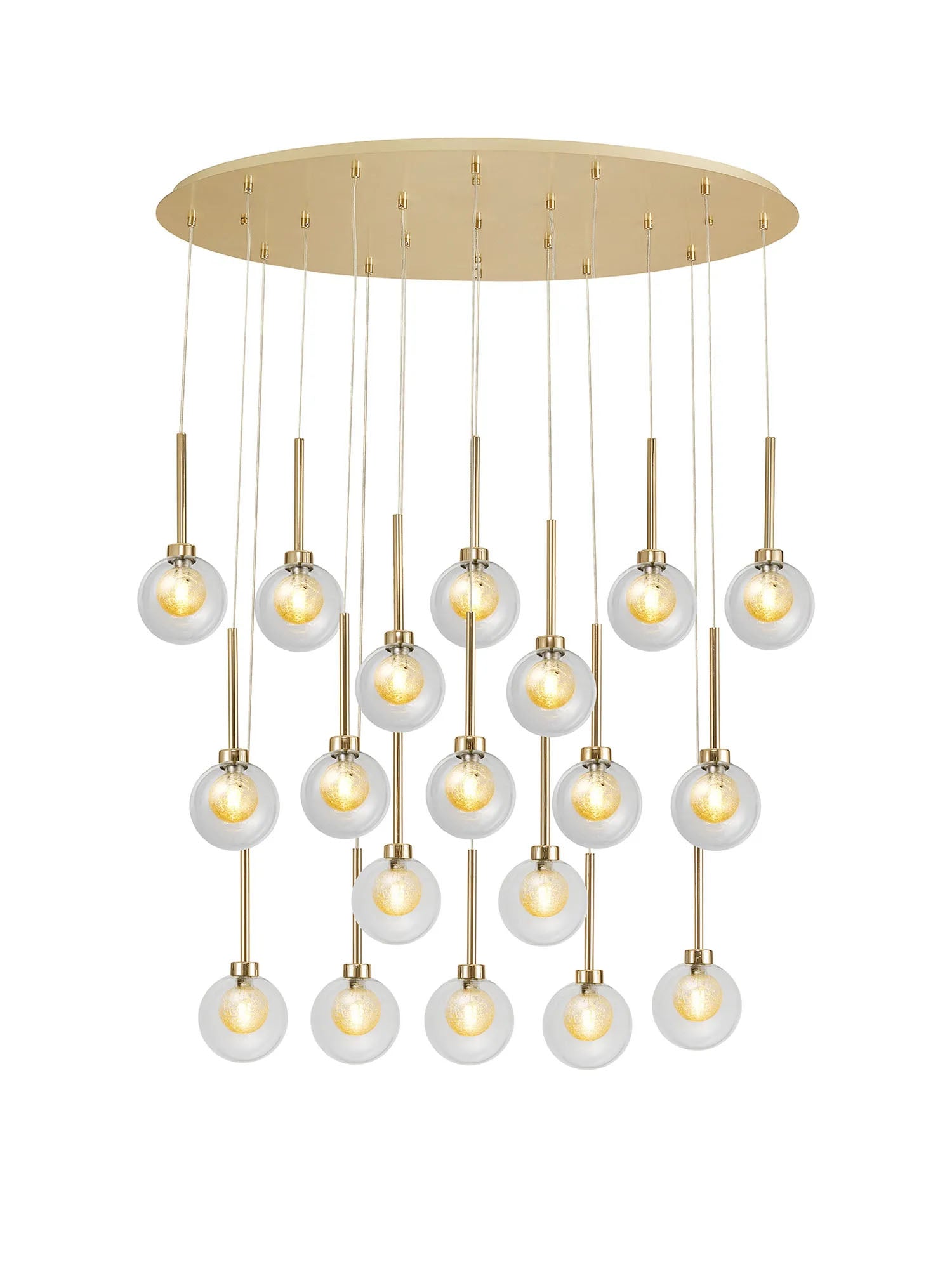 Lathen French Gold 19 x G9 2m Oval Multiple Pendant