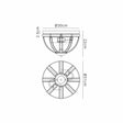 Ellison Round Flush, 2 x E27, Antique Brass