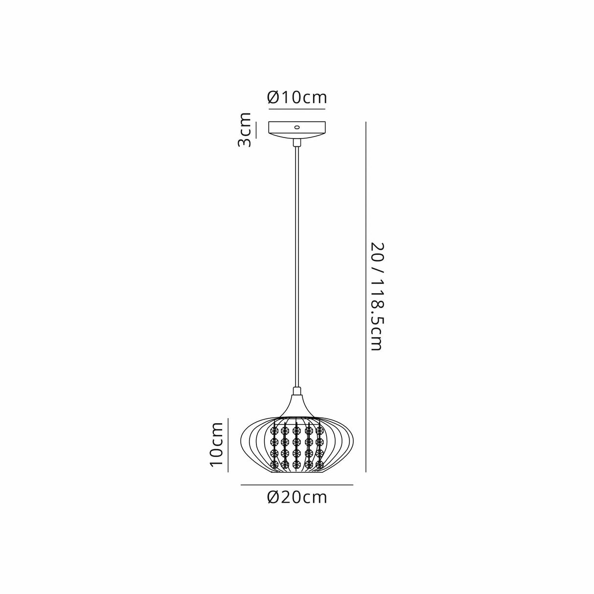 Greaves Pendant, 1 x E14, Antique Brass/Cognac Glass/Clear Crystal