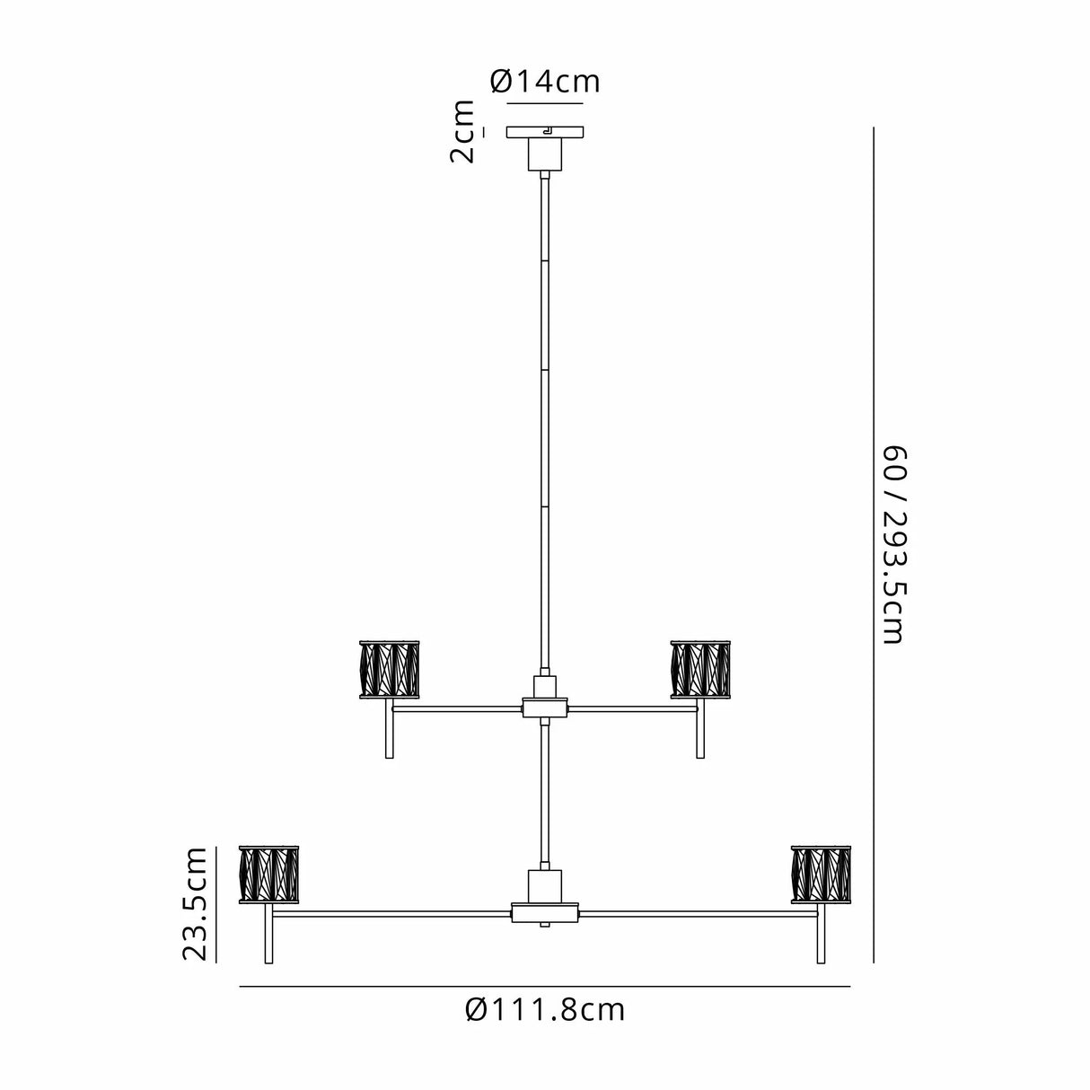 Swindlehirs Satin Black 20 x G9 2-Tier Light With Clear Crystal
