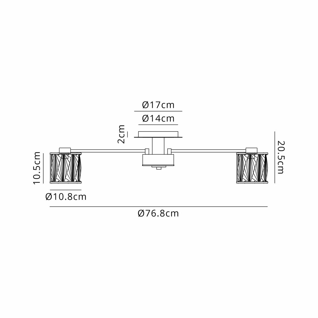 Swindlehirs Satin Black 8 x G9 Flush Light With Clear Crystal