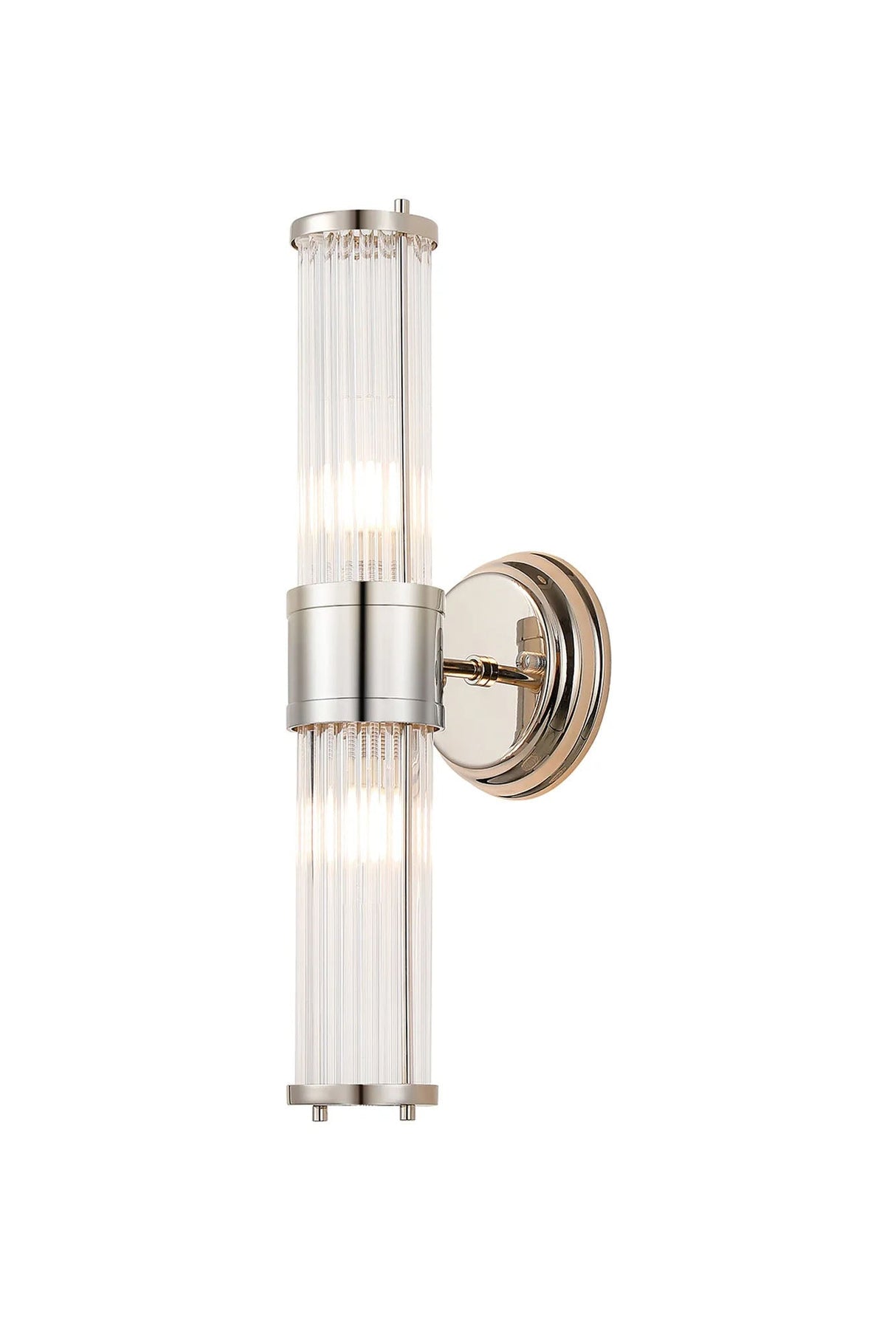 Loovens 2 Light Wall Up & Down E14 IP44 Polished Nickel