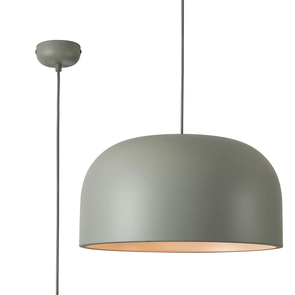 Madeley 43cm Pendant, 1 x E27, Sand Grey