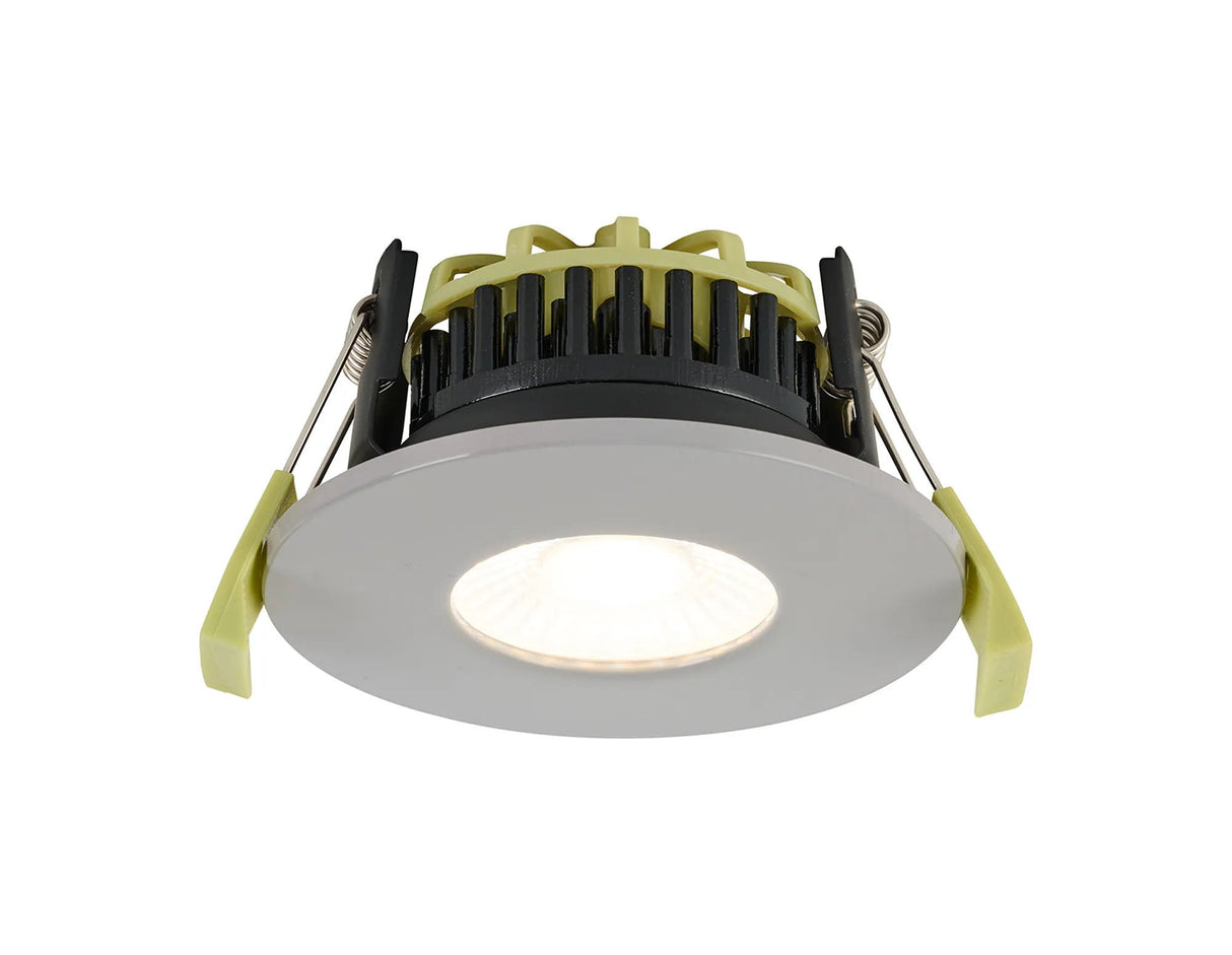 Marangony 4/6/8W, Triac Dimmable 4CCT LED Fire Rated Downlight, Light Grey Fascia, Cut Out: 70mm, 400/600/800lm, 60° Deg, IP65 DRIVER INC. 5yrs Wrnty