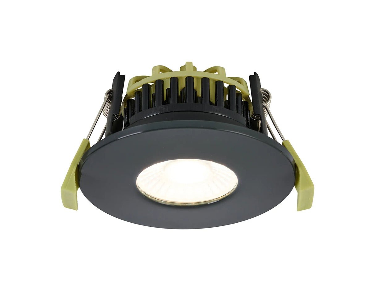 Marangony 4/6/8W, Triac Dimmable 4CCT LED Fire Rated Downlight, Navy Fascia, Cut Out: 70mm, 400/600/800lm, 60° Deg, IP65 DRIVER INC. 5yrs Wrnty