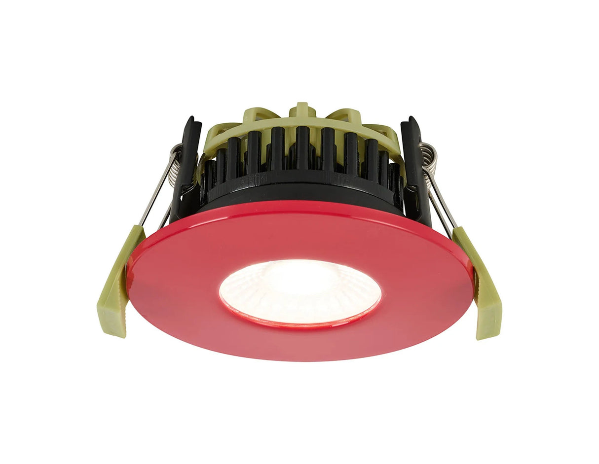 Marangony 4/6/8W, Triac Dimmable 4CCT LED Fire Rated Downlight, Strawberry Fascia, Cut Out: 70mm, 400/600/800lm, 60° Deg, IP65 DRIVER INC. 5yrs Wrnty