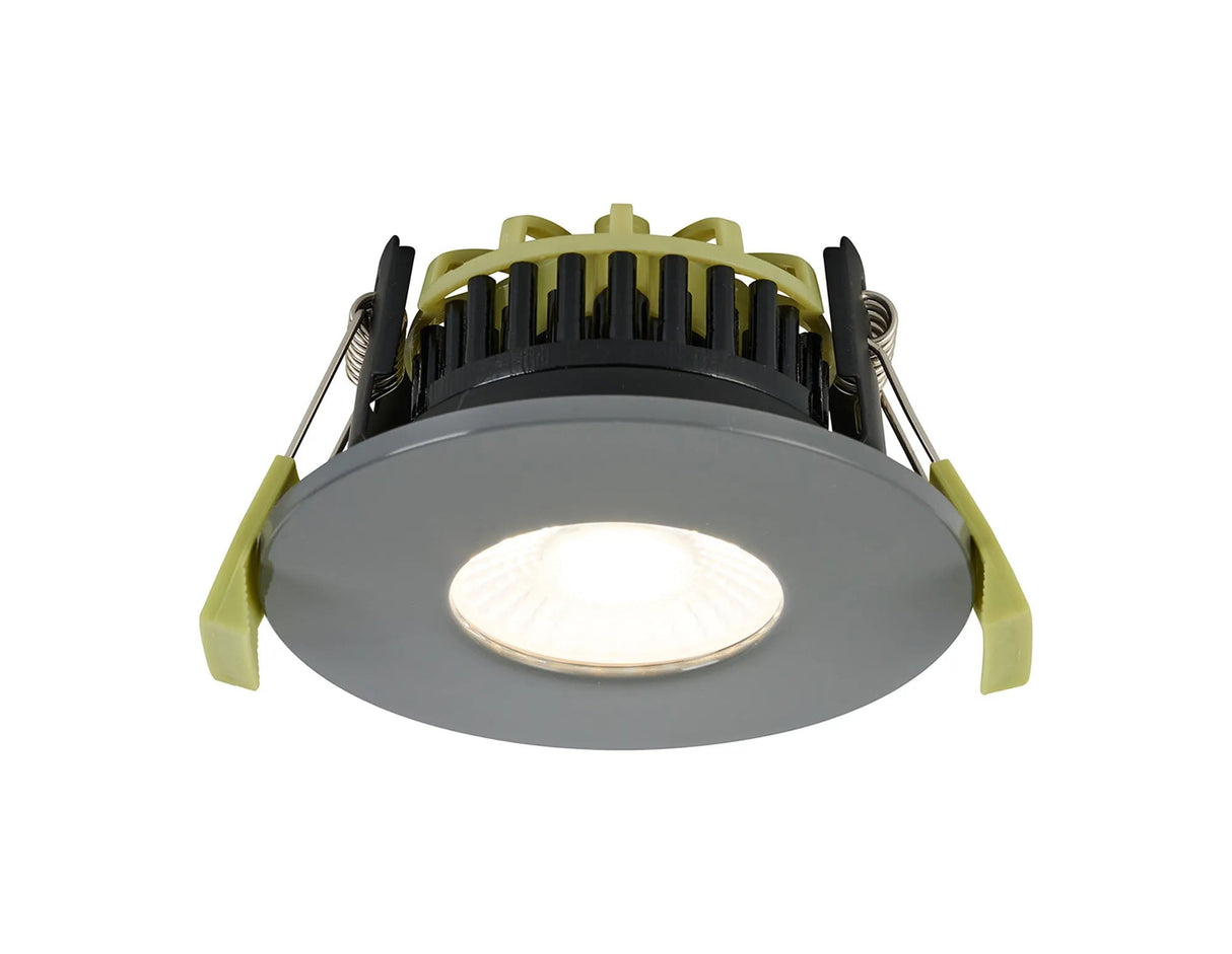 Marangony 4/6/8W, Triac Dimmable 4CCT LED Fire Rated Downlight, Warm Grey Fascia, Cut Out: 70mm, 400/600/800lm, 60° Deg, IP65 DRIVER INC. 5yrs Wrnty