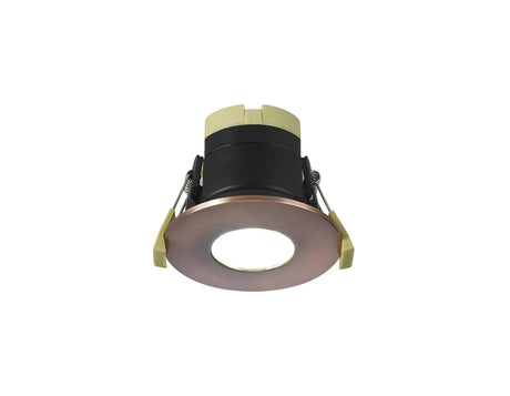 Marangony, 8W, Dimmable CCT LED Fire Rated Downlight, Antique Copper Fascia, Cut Out: 70mm, 60° Deg, IP65