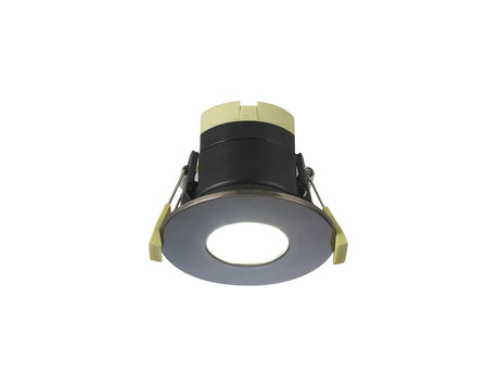 Marangony, 8W, Dimmable CCT LED Fire Rated Downlight, With Black Chrome, Cut Out: 70mm, 60° Deg, IP65