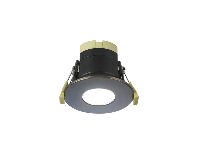 Marangony, 8W, Dimmable CCT LED Fire Rated Downlight, With Black Chrome, Cut Out: 70mm, 60° Deg, IP65