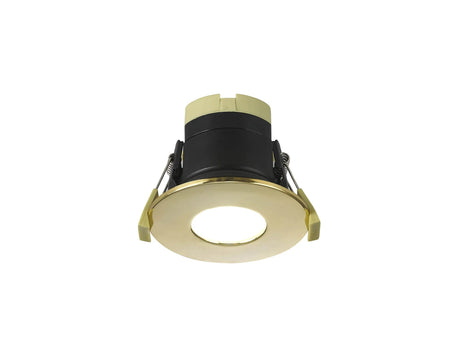 Marangony, 8W, Dimmable CCT LED Fire Rated Downlight, With Brass Fascia, Cut Out: 70mm, 60° Deg, IP65