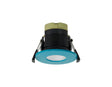 Marangony, 8W, Dimmable CCT LED Fire Rated Downlight, Bright Teal Fascia, Cut Out: 70mm, 60° Deg, IP65