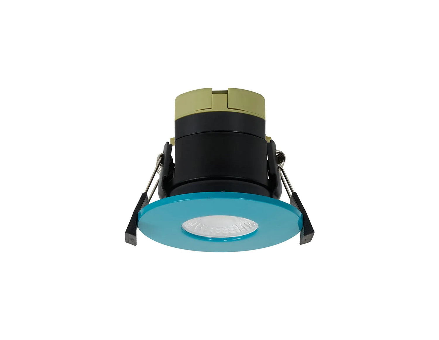Marangony, 8W, Dimmable CCT LED Fire Rated Downlight, Bright Teal Fascia, Cut Out: 70mm, 60° Deg, IP65