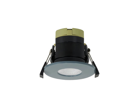 Marangony, 8W, Dimmable CCT LED Fire Rated Downlight, Cool Grey Fascia, Cut Out: 70mm, 60° Deg, IP65