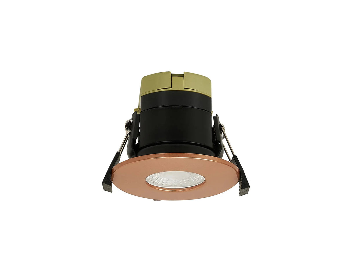 Marangony, 8W, Dimmable CCT LED Fire Rated Downlight, Copper Fascia, Cut Out: 70mm, 60° Deg, IP65