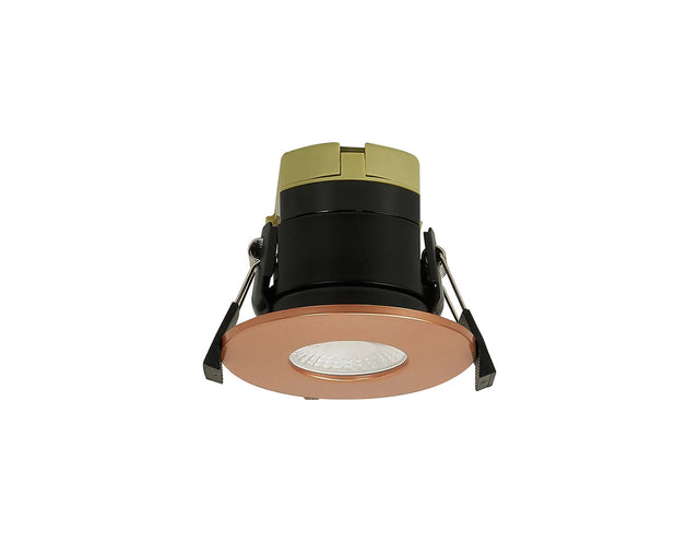 Marangony, 8W, Dimmable CCT LED Fire Rated Downlight, Copper Fascia, Cut Out: 70mm, 60° Deg, IP65
