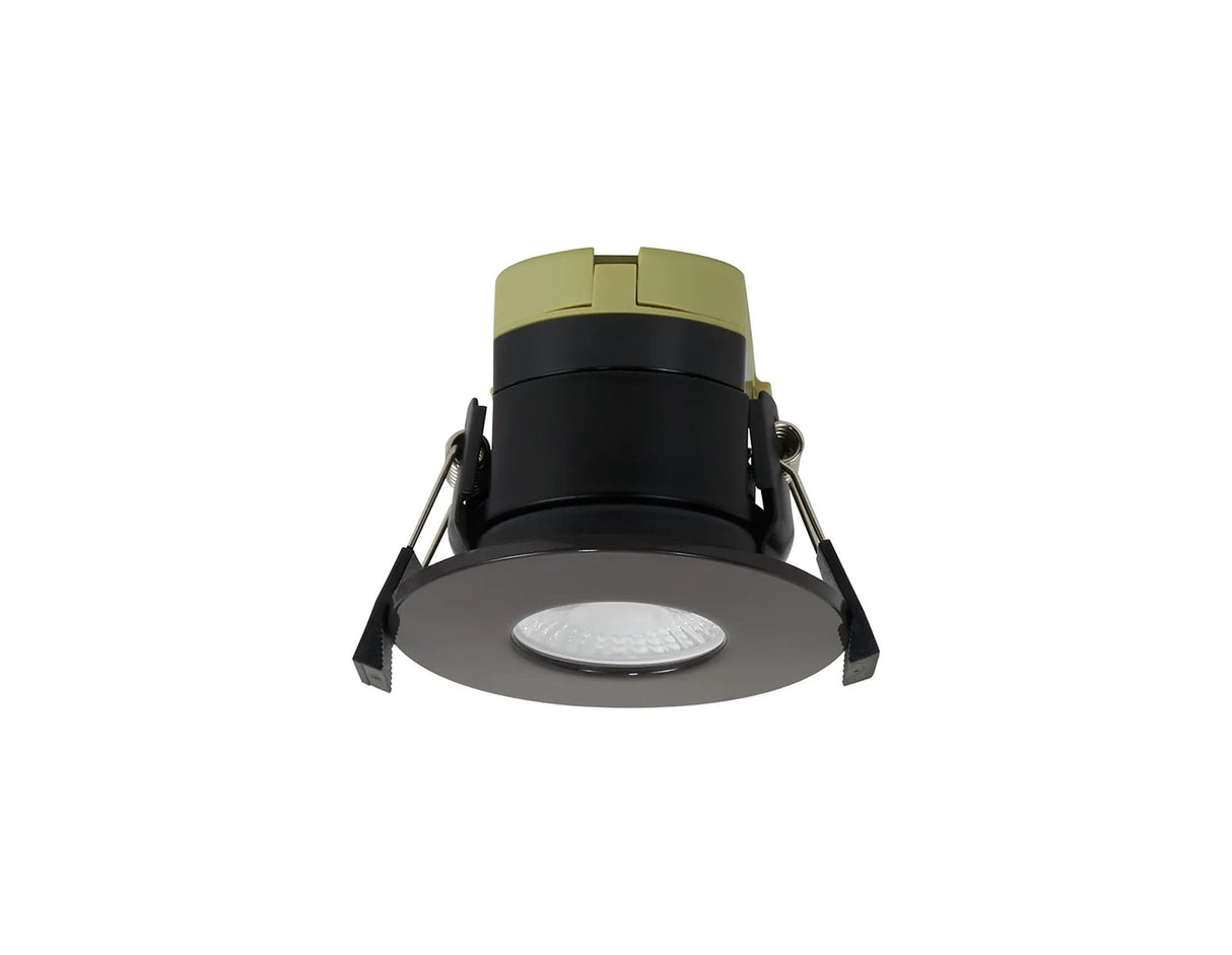 Marangony, 8W, Dimmable CCT LED Fire Rated Downlight, Dark Brown Fascia, Cut Out: 70mm, 60° Deg, IP65