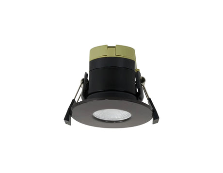 Marangony, 8W, Dimmable CCT LED Fire Rated Downlight, Dark Brown Fascia, Cut Out: 70mm, 60° Deg, IP65