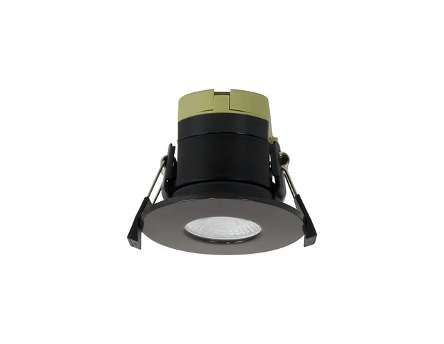 Marangony, 8W, Dimmable CCT LED Fire Rated Downlight, Dark Brown Fascia, Cut Out: 70mm, 60° Deg, IP65
