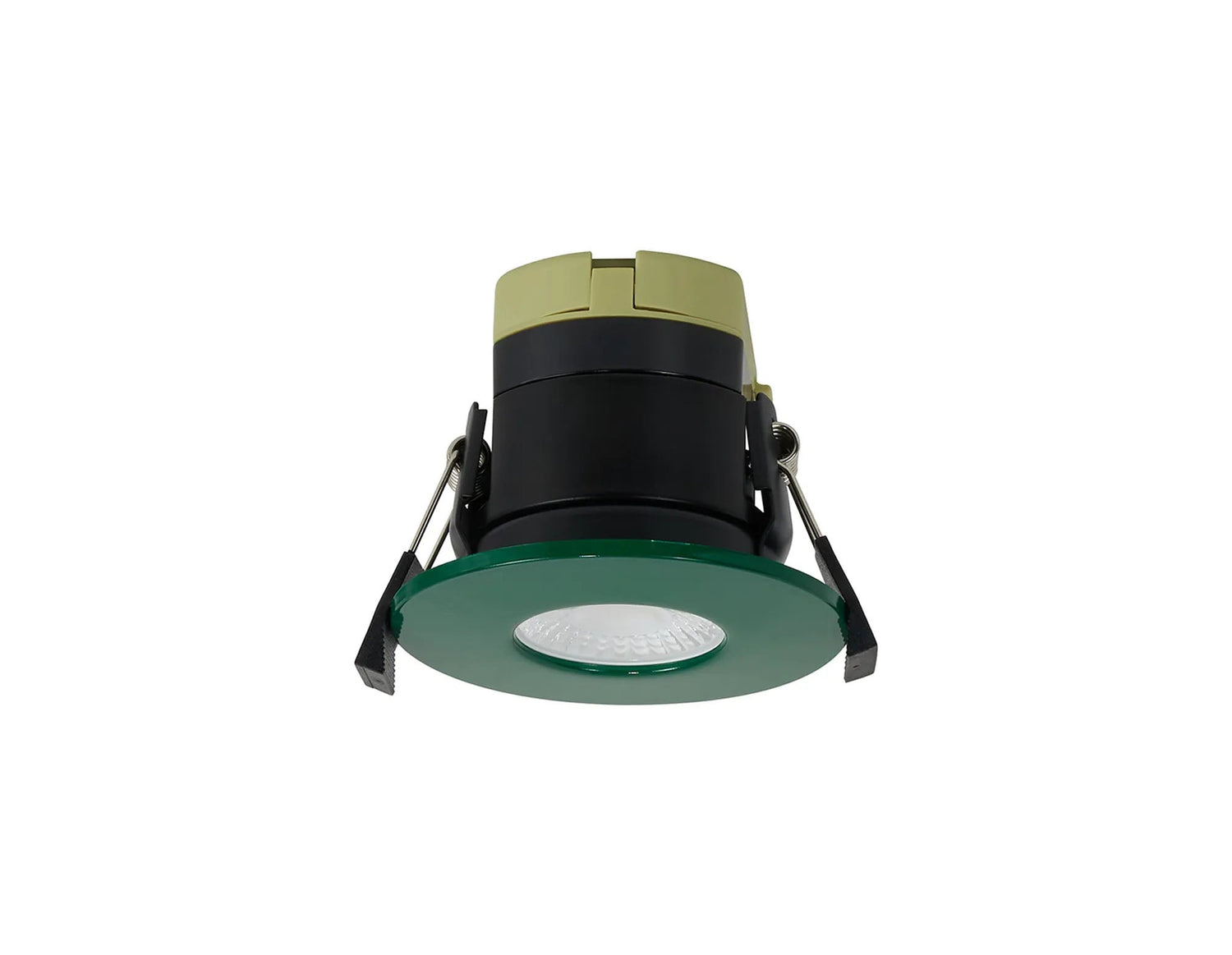 Marangony, 8W, Dimmable CCT LED Fire Rated Downlight, Dark Green Fascia, Cut Out: 70mm, 60° Deg, IP65