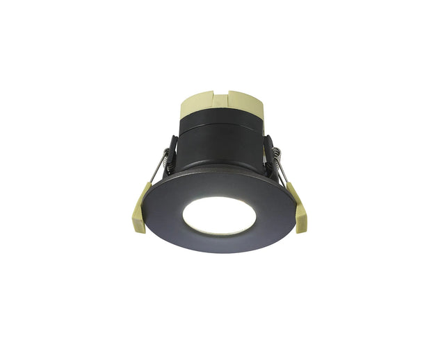 Marangony, 8W, Dimmable CCT LED Fire Rated Downlight, With Graphite Fascia, Cut Out: 70mm, 60° Deg, IP65