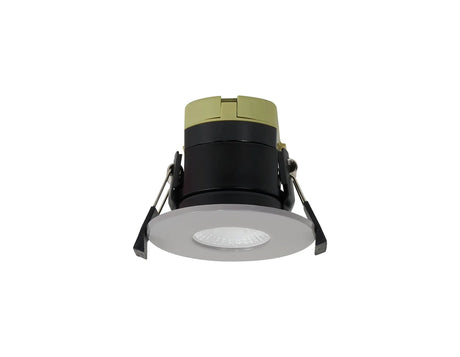 Marangony, 8W, Dimmable CCT LED Fire Rated Downlight, Light Grey Fascia, Cut Out: 70mm, 60° Deg, IP65